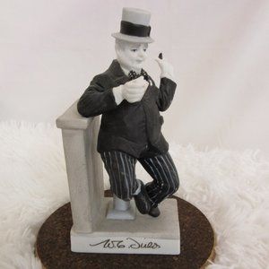 W.C. Fields Figurine Licensed No. 1554 B&W 6-1/2” Tall Ceramic Statue 1988